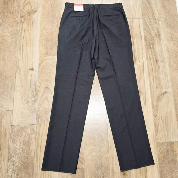 New Bocaccio Uomo Dress Pants 36 Mens Gray Flat Front Unhemmed Paris Trousers - Picture 7 of 11